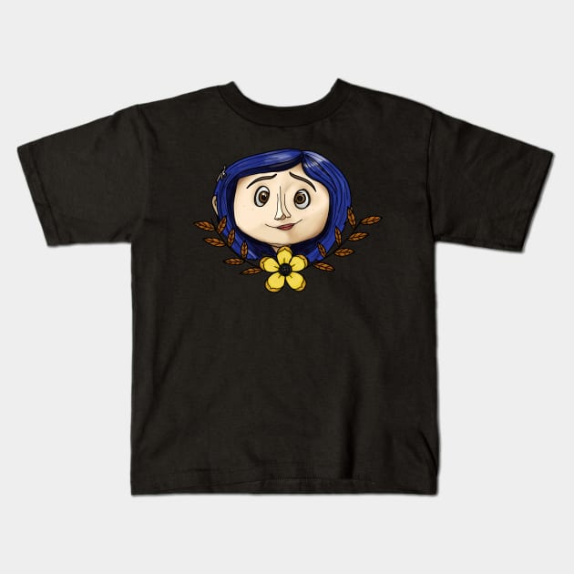 Coraline Kids T-Shirt by Fieldm0use